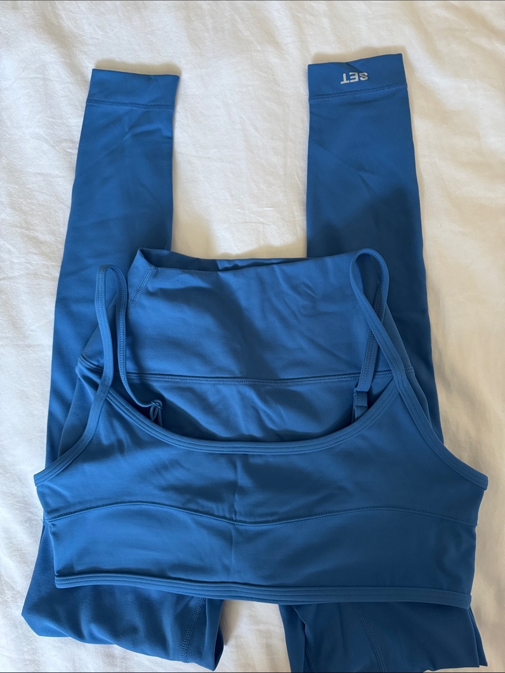 SET Active Blue Tank and High-Rise Leggings Duo Top 🔝 M Leggings S